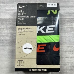 Nike Dri-FIT Essentials Micro Boxer Briefs Youth‎ Medium- 3 Pack